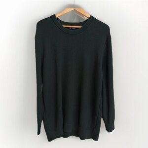 GAP Mainstay Cotton Crewneck Sweater Mens XXL Green Cotton Textured Knit